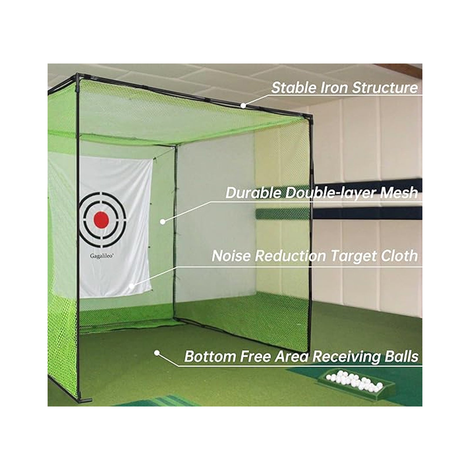 Kapler Outdoor Practice Golf Cage 8x8x8ft