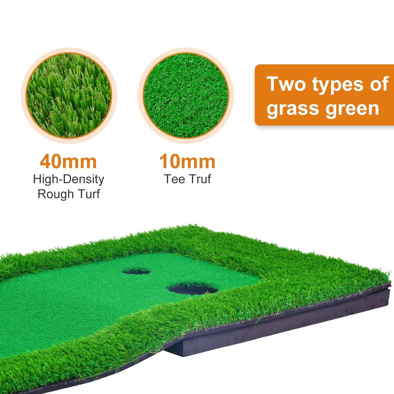 Kapler Golf Hitting Mats Golf Putting Training 10X1.6ft
