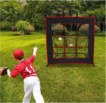 Kapler Portable Baseball Softball Pitching Net with Strike Zone 4x4FT
