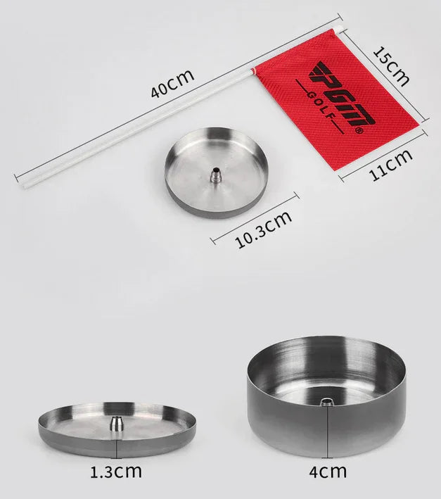 Stainless Steel Green Hole Cup Golf Flag - Kapler Sports