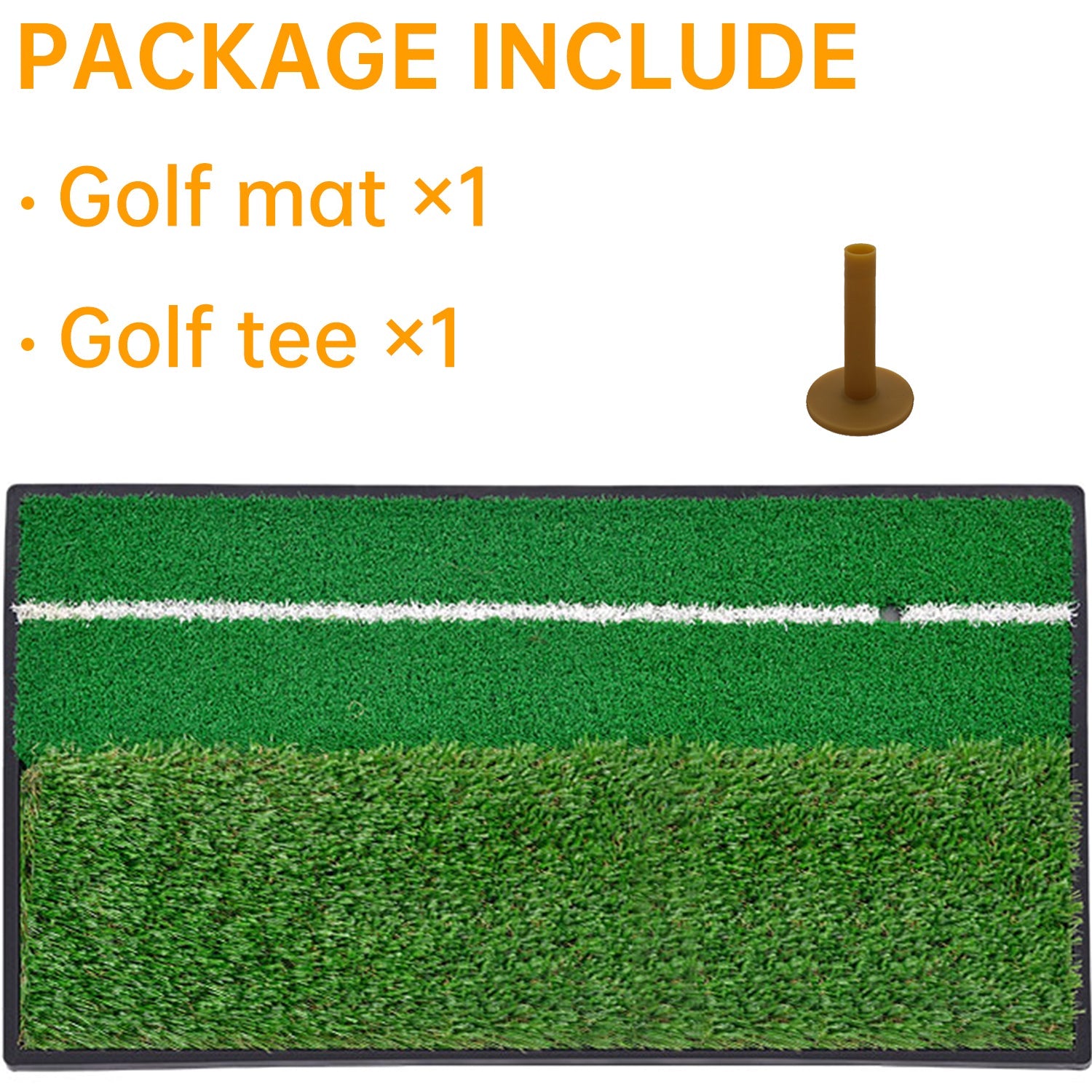 Kapler Sports Golf Hitting Mats Golf Turf Putting Grass Mat Golf Training Practice Turf with Tee Equipment | 12''x24''