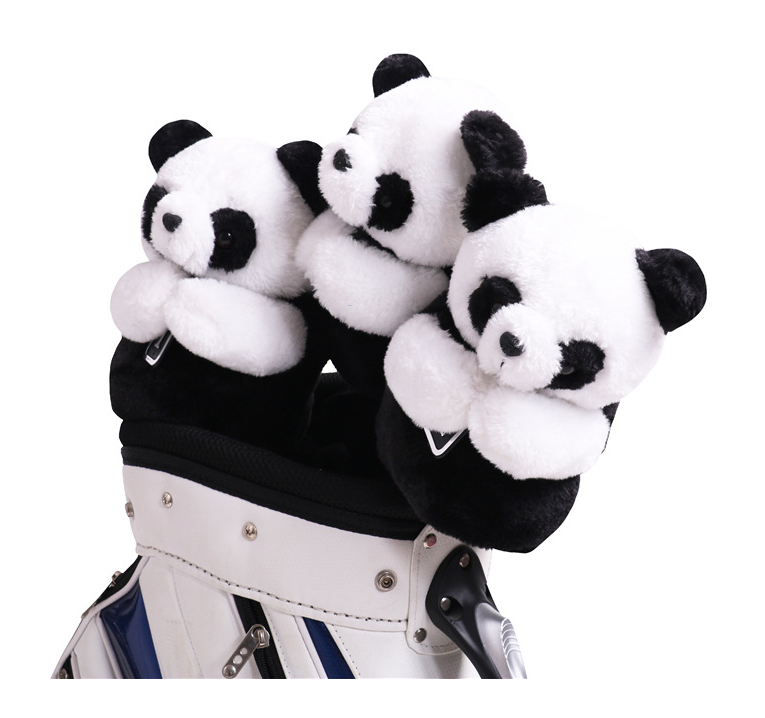 Panda-style 3 pieces golf head covers | Kapler Sports