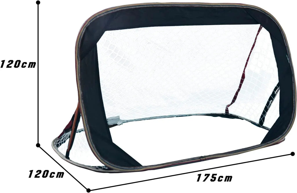 Pop-up soccer goals set of 2 or 1 pack for garden children-90-120-175-Robust flat steel frame and fiberglass rod - Easy assembly - Weatherproof 150 D polyester. - Kapler Sports