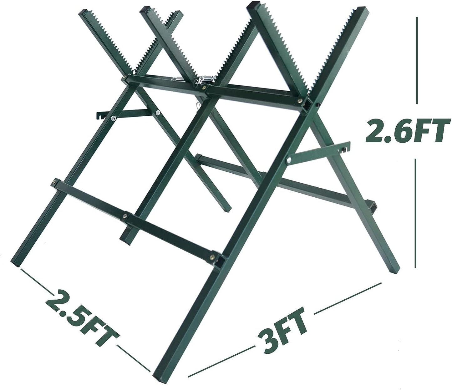 Kapler Adjustable and Foldable Firewood Log Sawhorse