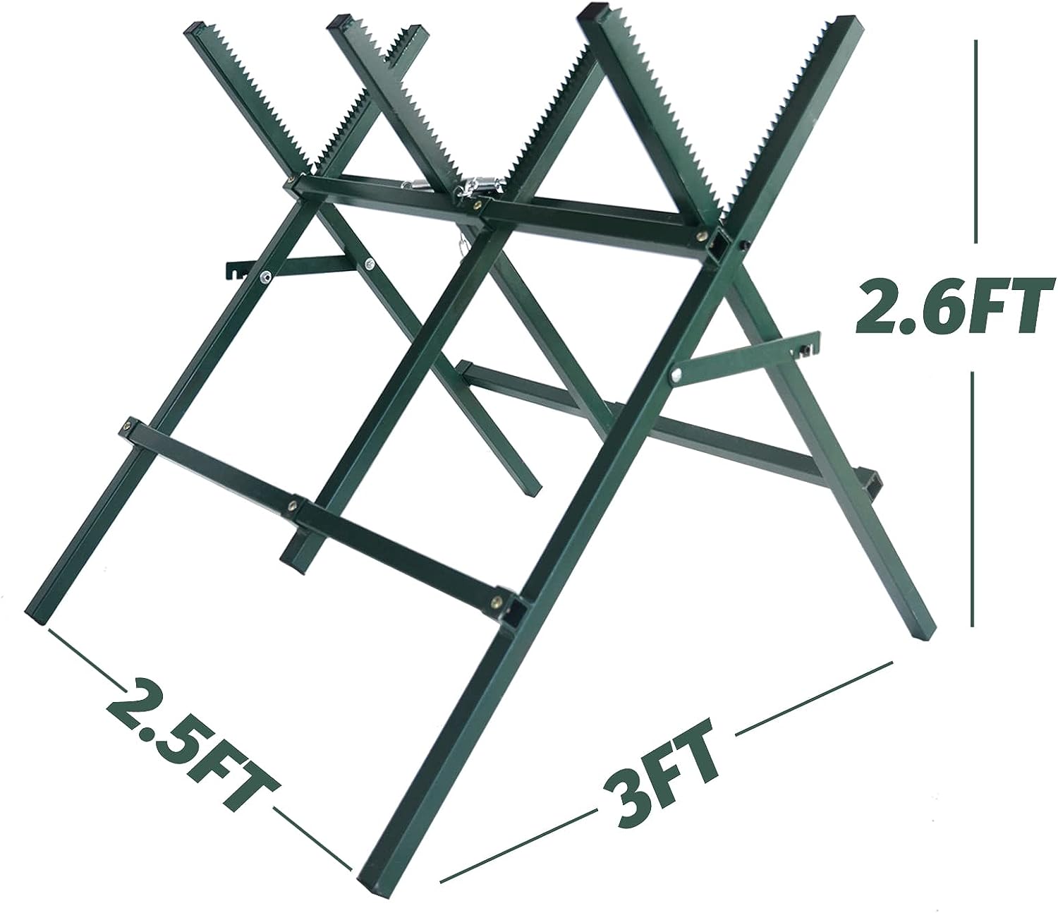 Kapler Adjustable and Foldable Firewood Log Sawhorse