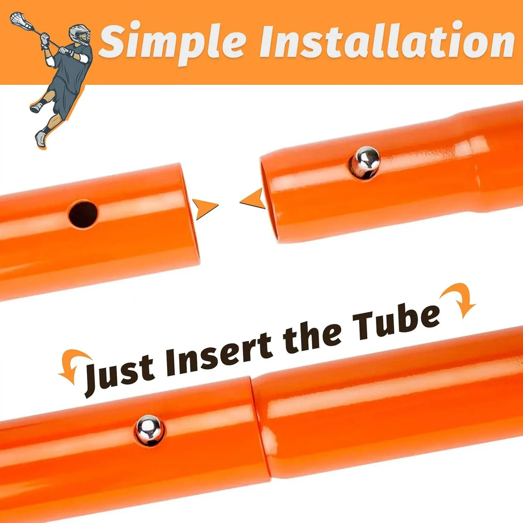 Kapler Regulation 6' x 6' Lacrosse Net with Steel Frame Portable Lacrosse Goal Collegiate Lacrosse Goals - Kapler Sports