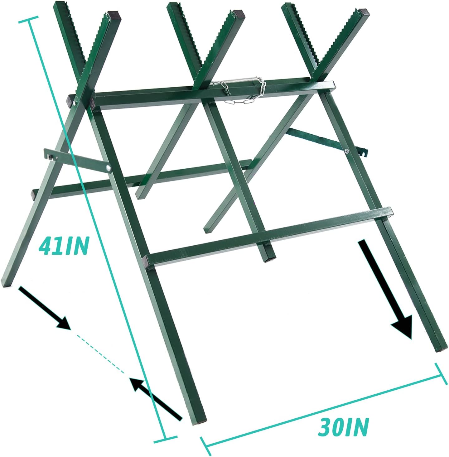 Kapler Height-adjustable and Foldable Firewood Log Sawhorse