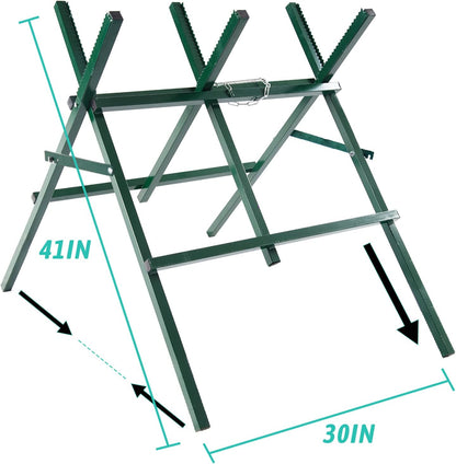 Kapler Height-adjustable and Foldable Firewood Log Sawhorse