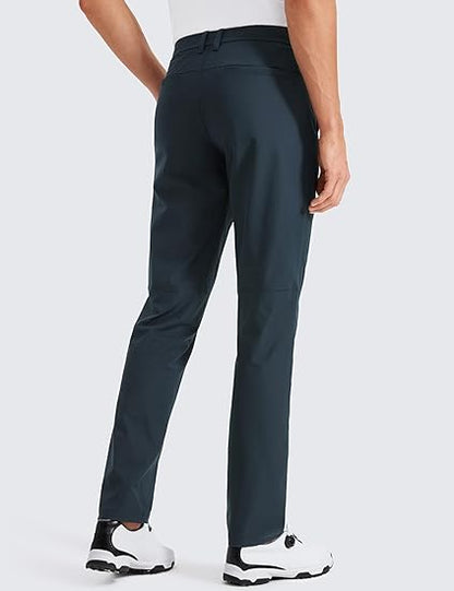 Kapler Men's All Day Comfy Golf Pants - 28"/30"/32"/34" Quick Dry Lightweight Work Casual Trousers with Pockets