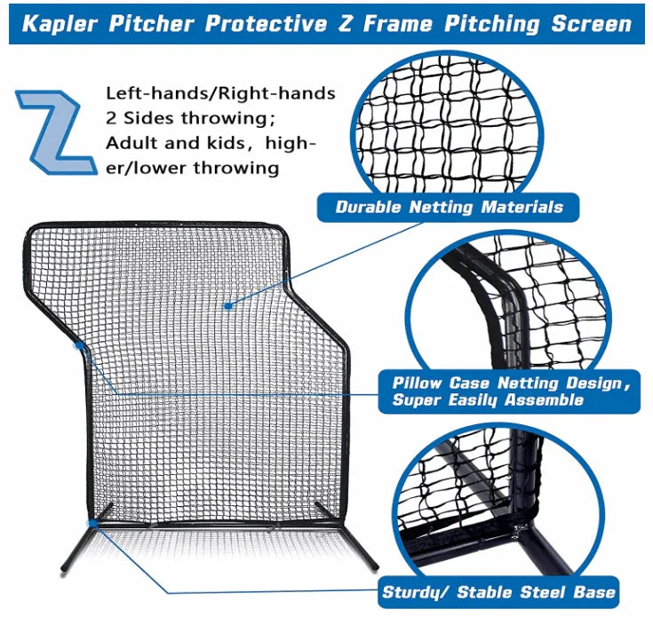 Kapler Z-Shaped Pitching Protection Screen - Kapler Sports