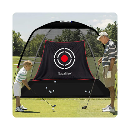 Kapler Golf Practice Net Complete Set: Real Golf Balls, Turf Mat, Tees, Target, Bag & Hat | Indoor/Outdoor Backyard | Perfect Gift for Men