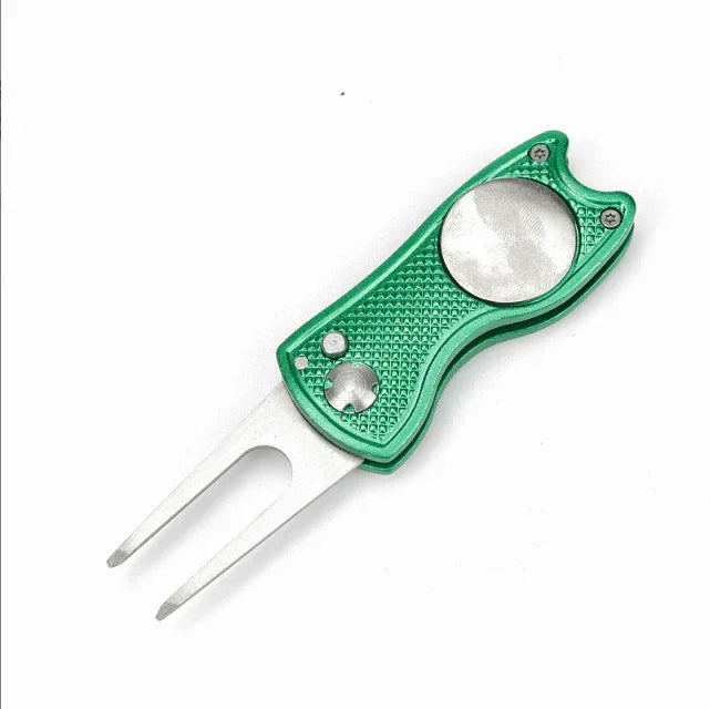 Foldable Stainless Steel Golf Green Folk | Kapler Sports - Kapler Sports