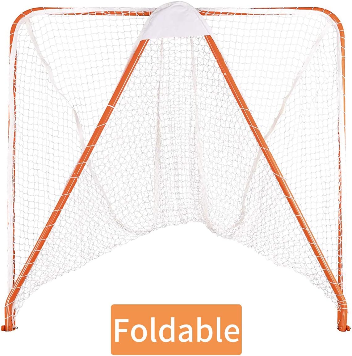 Kapler Lacrosse Goal Net - 6' x 6' Regulation Foldable Steel Frame for Backyard Training - Ideal for Kids & Adults Practice Accuracy