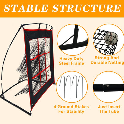 Kapler Baseball Softball Pitching Net with Strike Zone 4x3FT