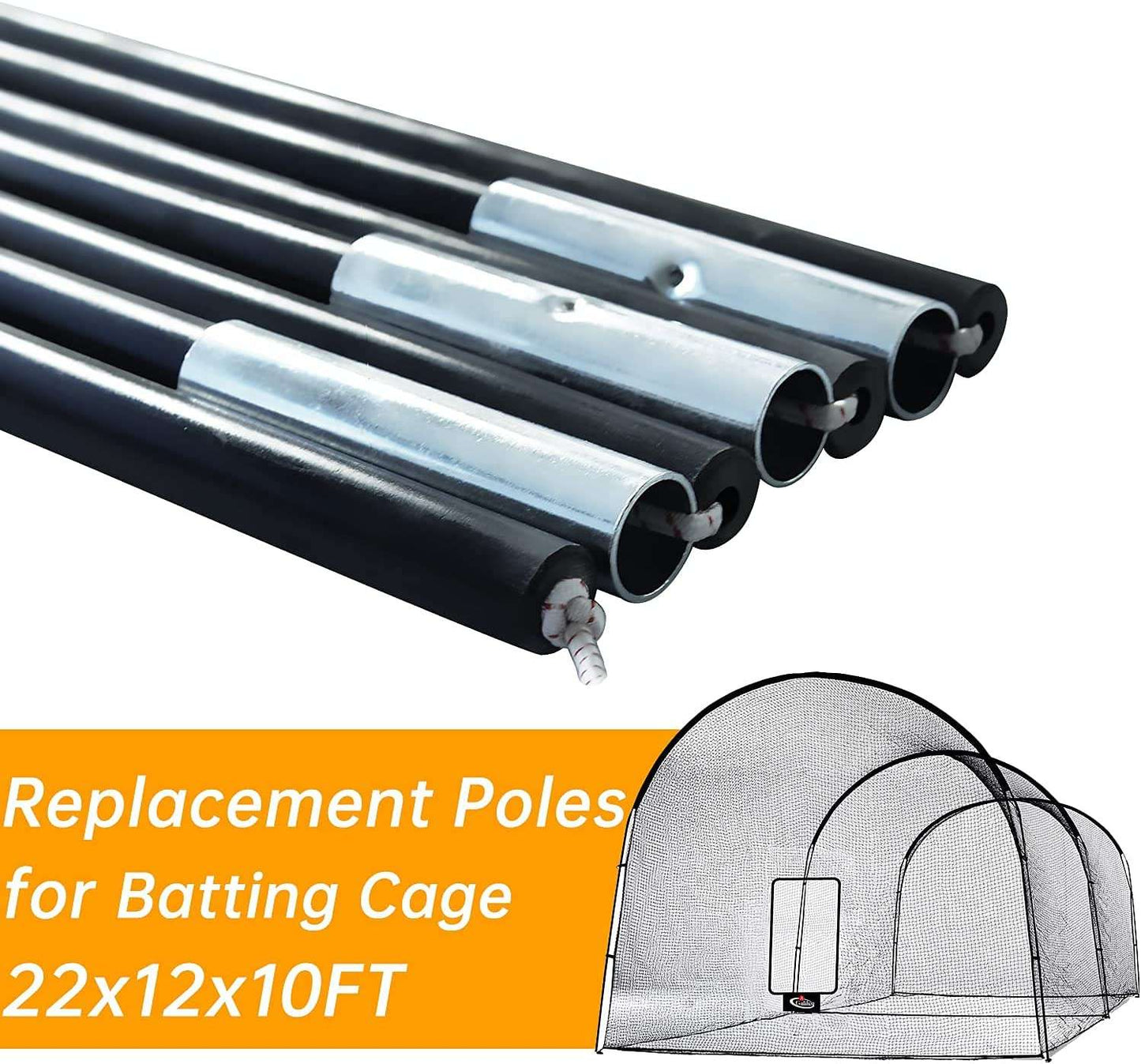 Kapler Replacement softball Rods 22x12x10ft
