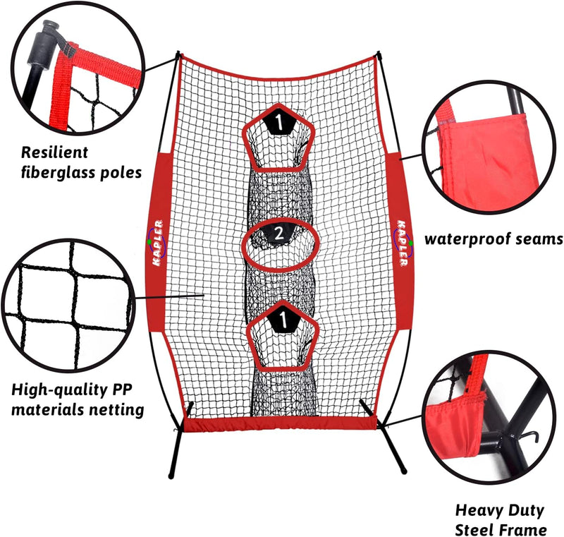 Kapler Football Throwing Net 7x5FT Football QB Net Football Training Target Net for Quarterback Throwing Accuracy, Football Nets for Passing Catching Snapping,Portabale
