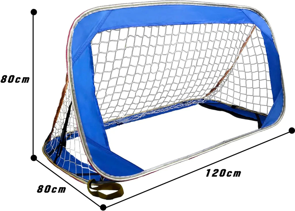Pop-up soccer goals set of 2 or 1 pack for garden children-90-120-175-Robust flat steel frame and fiberglass rod - Easy assembly - Weatherproof 150 D polyester. - Kapler Sports