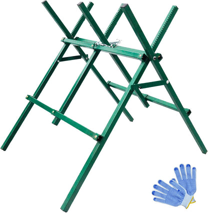 Kapler Height-adjustable and Foldable Firewood Log Sawhorse