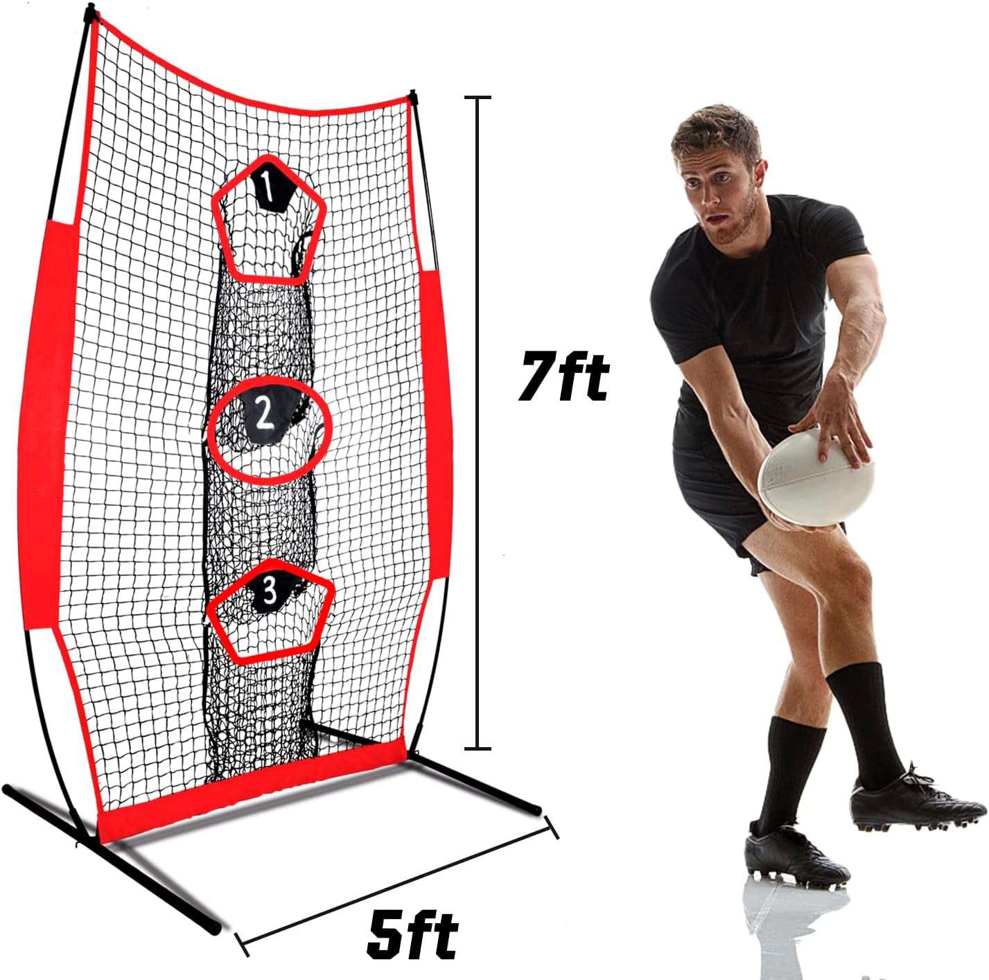 Kapler Football Throwing Net 7x5ft