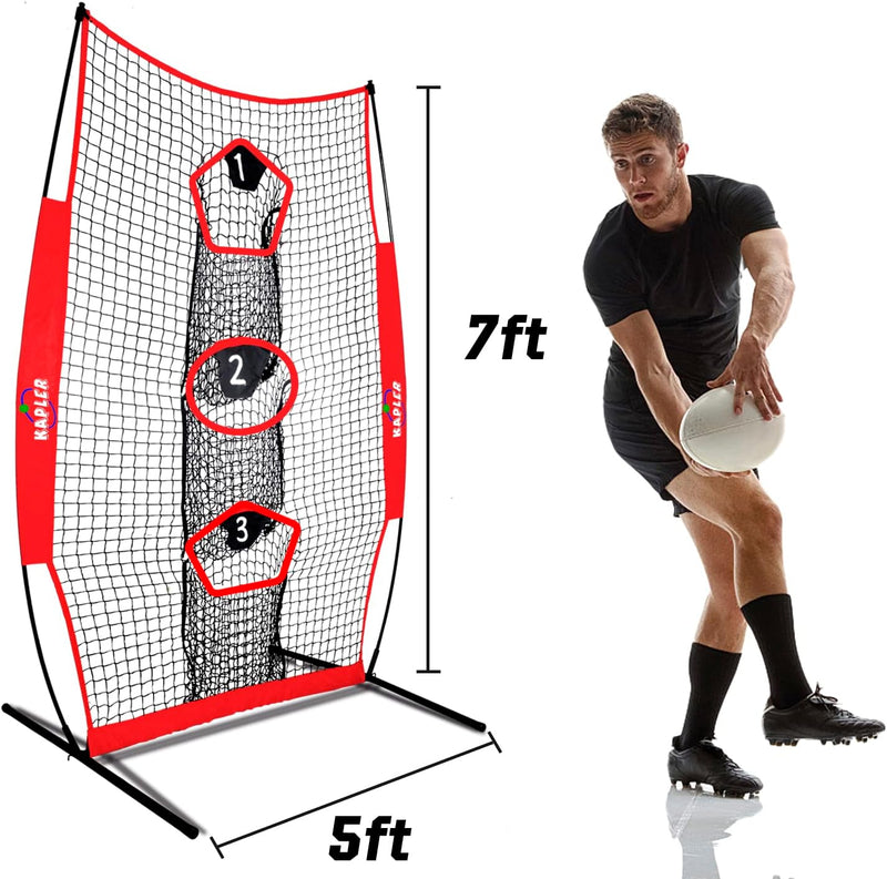 Kapler Football Throwing Net 7x5FT Football QB Net Football Training Target Net for Quarterback Throwing Accuracy, Football Nets for Passing Catching Snapping,Portabale