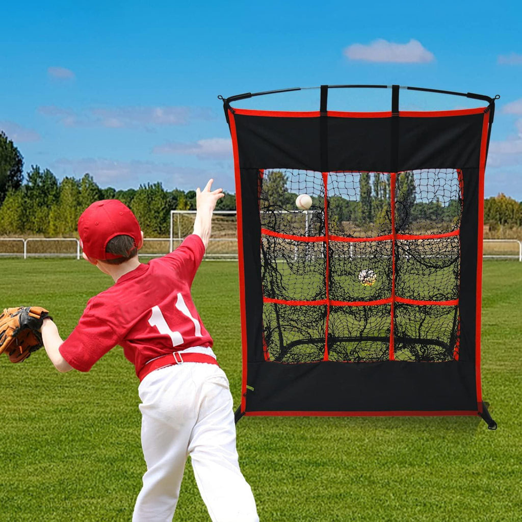 Kapler Baseball Softball Pitching Net with Strike Zone 4x3FT - Kapler Sports