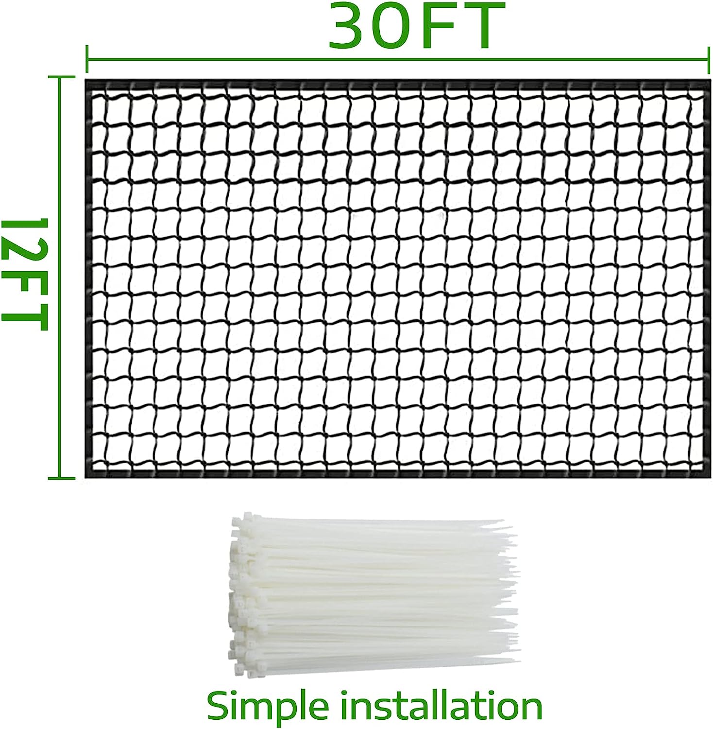 Kapler Baseball Batting Nets 30x12ft