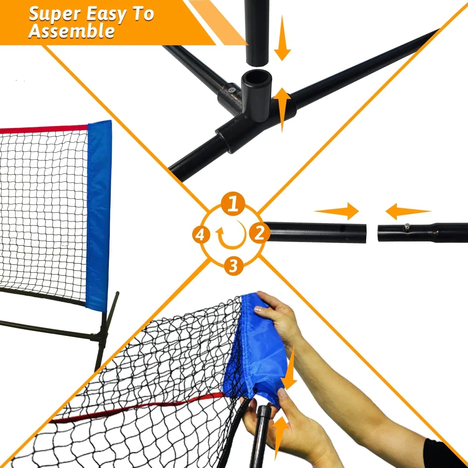 Kapler Portable Tennis /Badminton/Pickleball Net - Kapler Sports