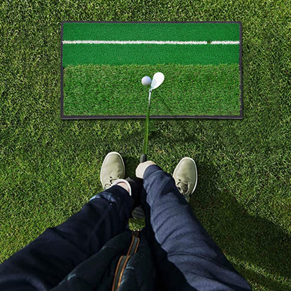 Kapler Sports Golf Hitting Mats Golf Turf Putting Grass Mat Golf Training Practice Turf with Tee Equipment | 12''x24''