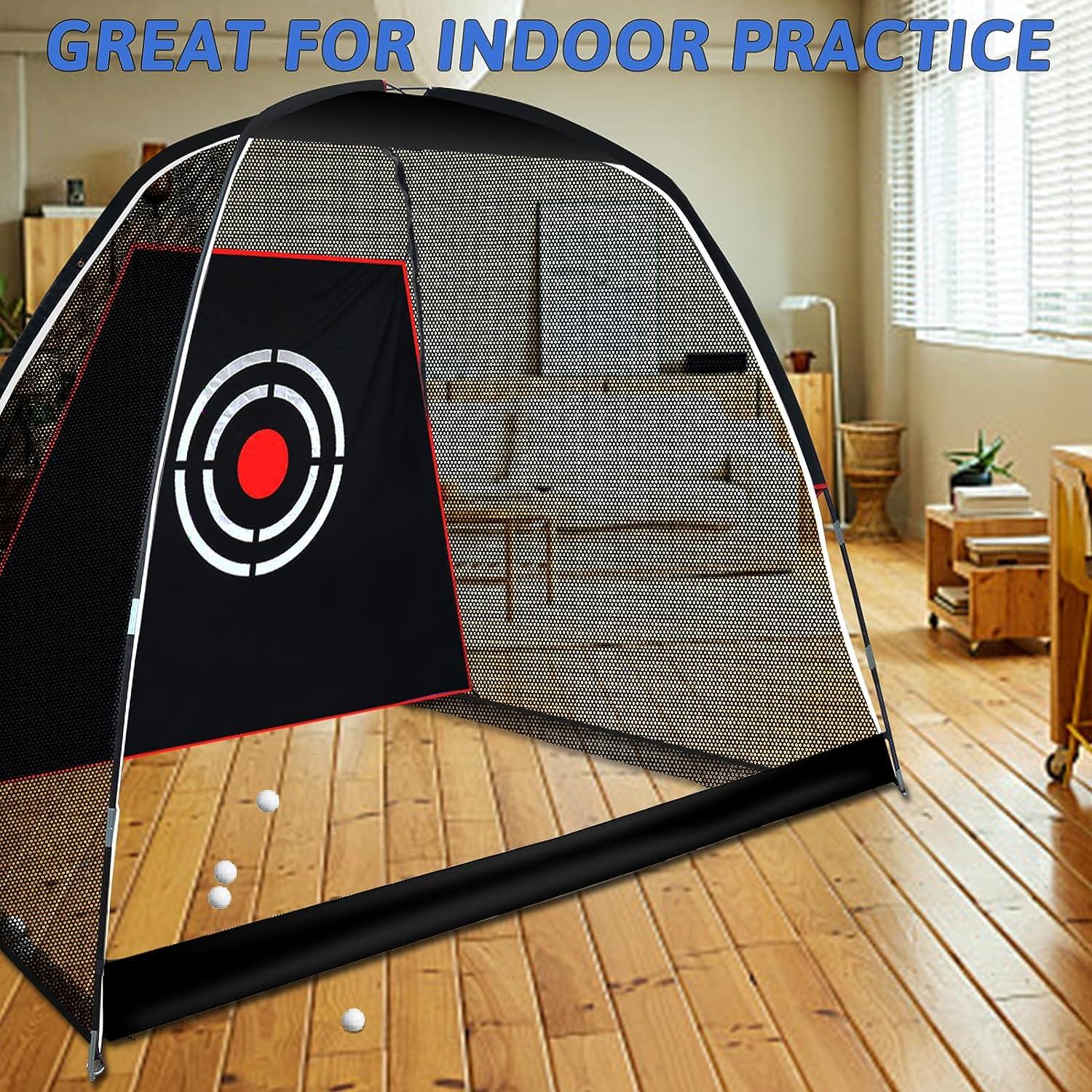 Kapler Portable Golf Driving Practice Net 10x7 FT with Carry Bag and Target - Kapler Sports