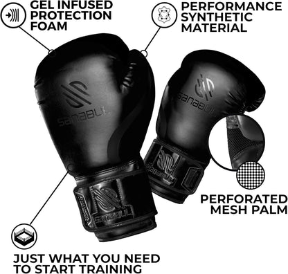 Kapler Essential Gel Boxing Gloves for Men & Women, Kickboxing MMA, Muay Thai Gloves and Heavy Bag Training Punching & Sparring