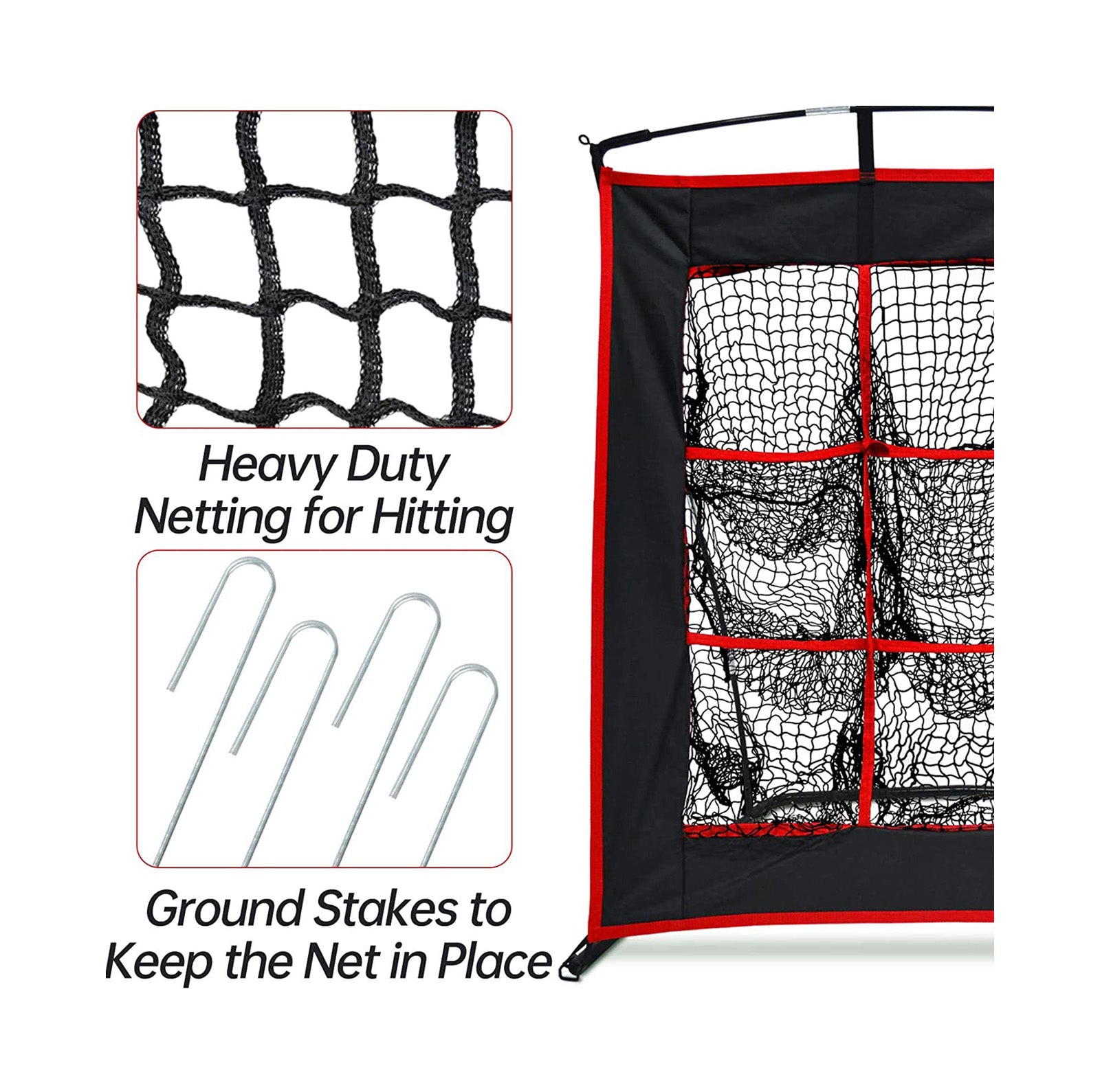 9 Hole Target Baseball pitching Net 48X 48