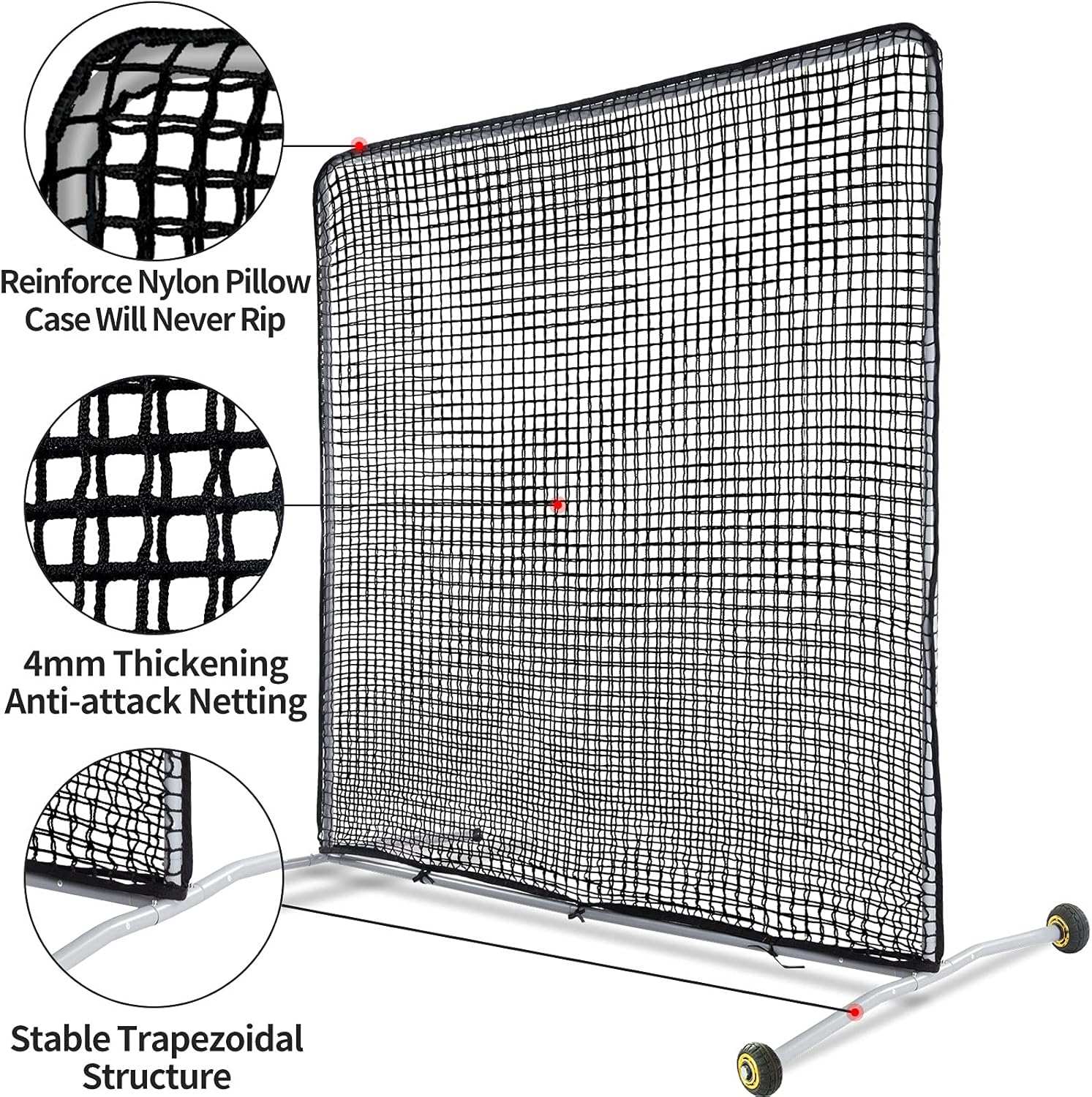 Kapler Baseball replacement Pitching Screen Protective Net 7x7Ft