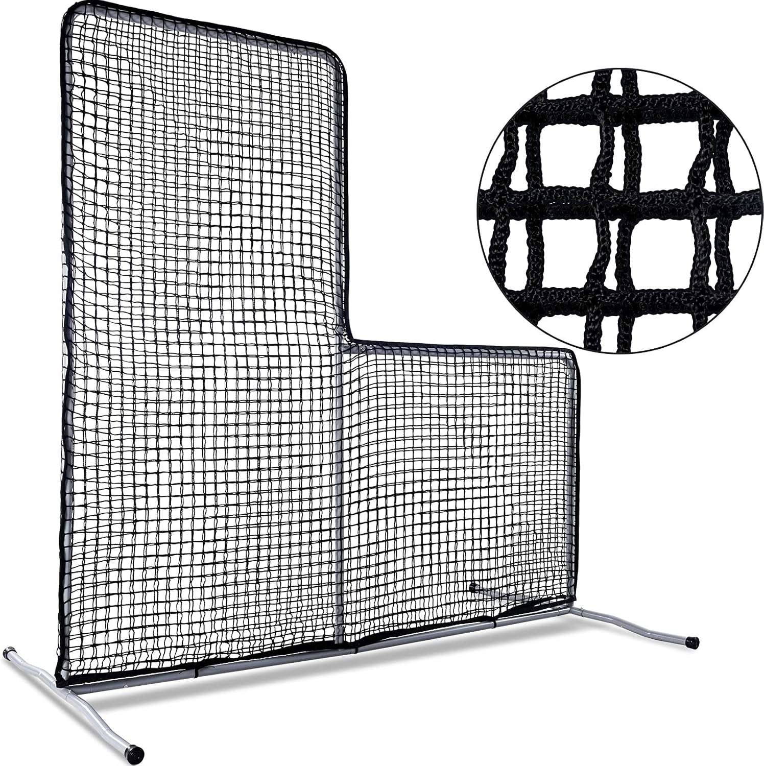 Kapler L Replacement Baseball Pitching Protective Screen 7X7FT (Black)