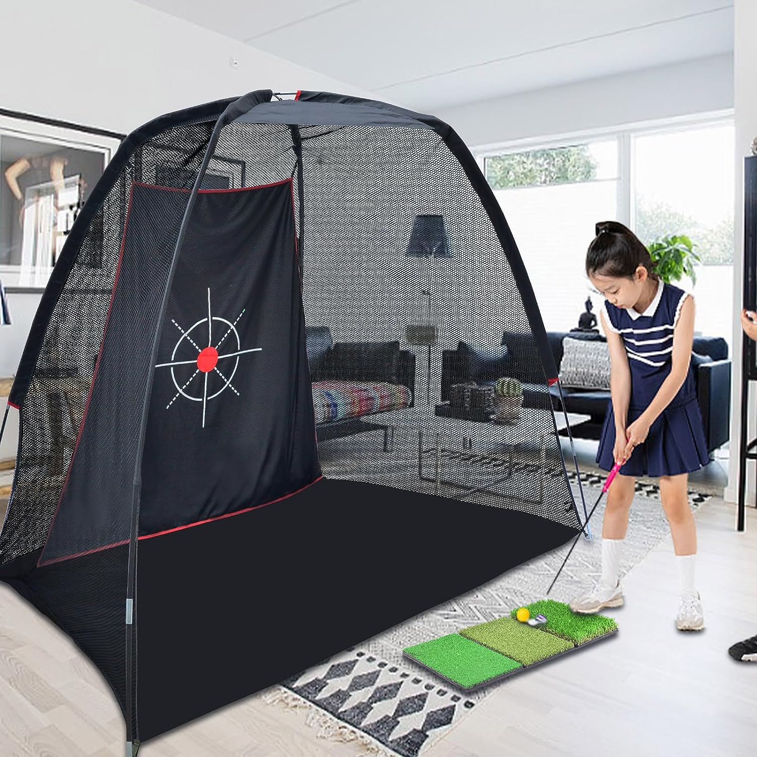 Kapler Portable Golf Net for Hitting Driving Golf Practice Nets 8x6FT