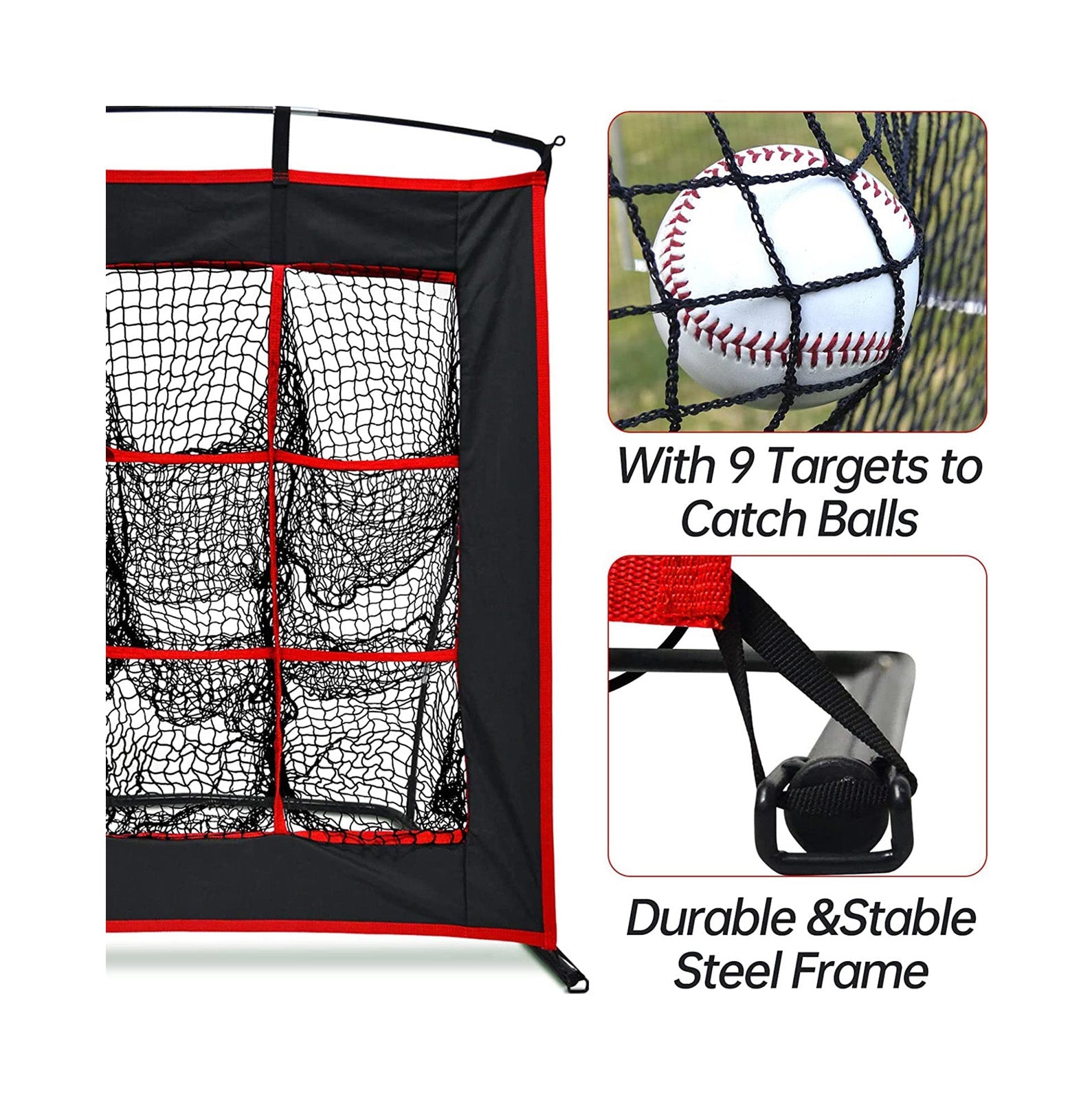 9 Hole Target Baseball pitching Net 48X 48