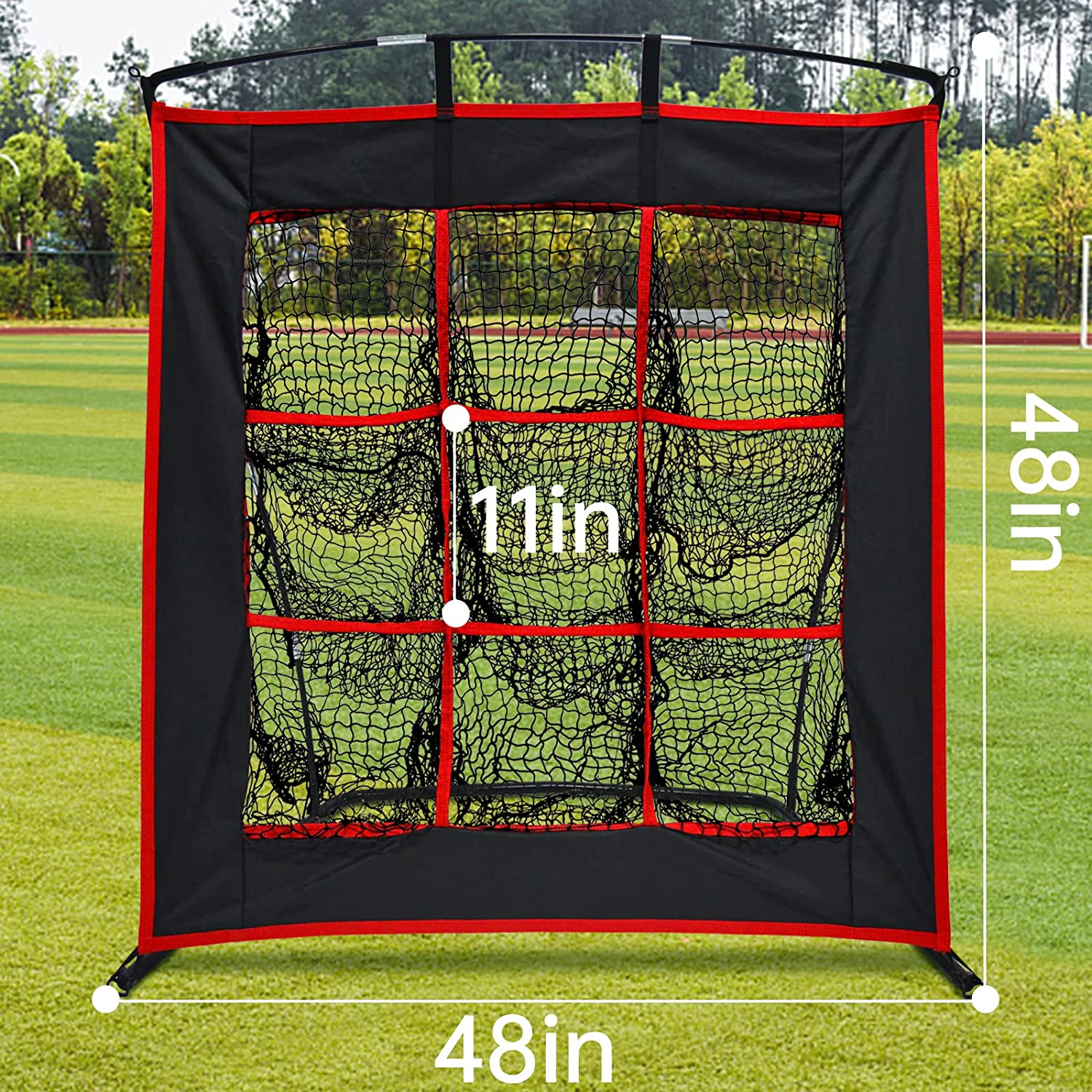9 Hole Target Baseball Softball Pitching Net with Strike Zone-CAD