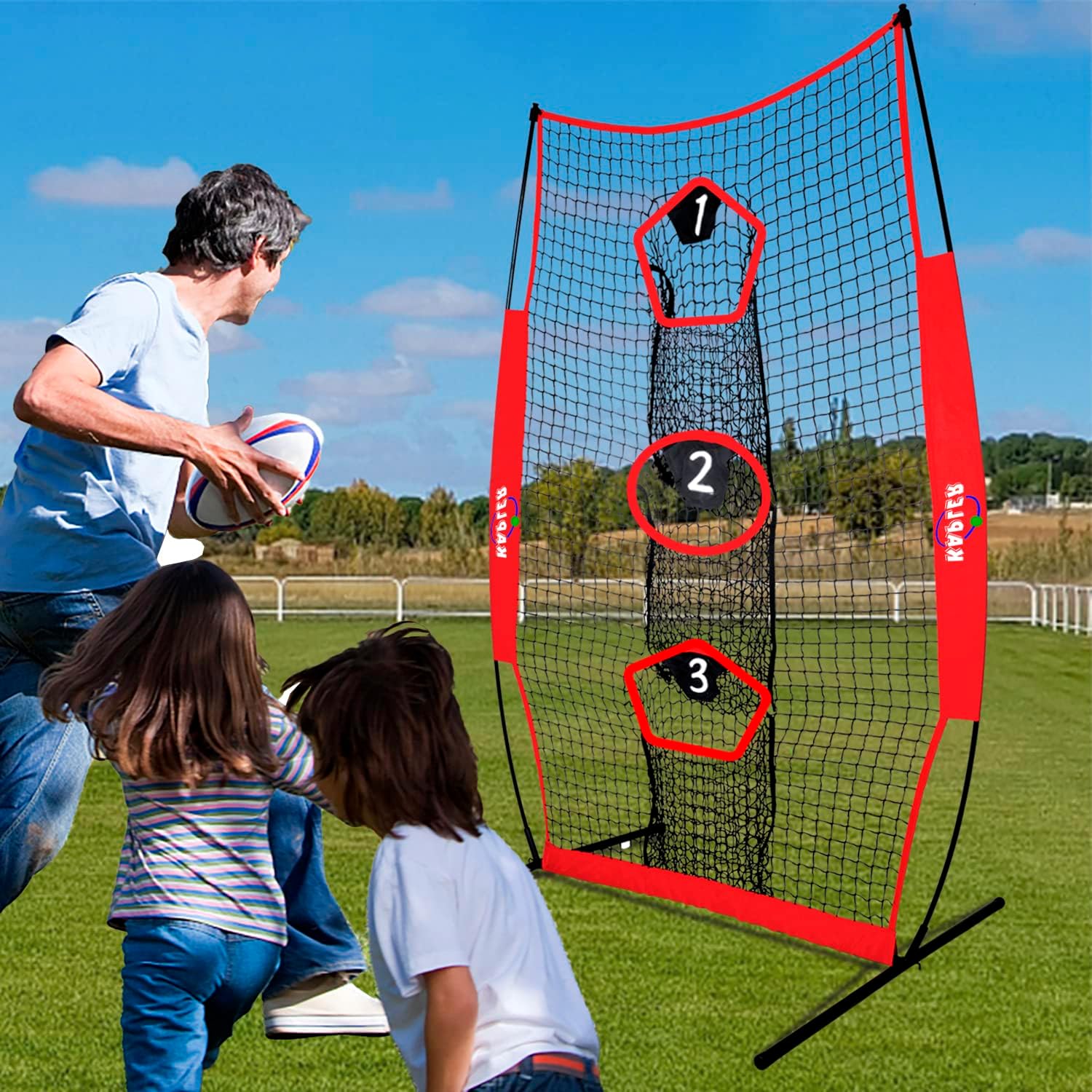 Kapler Football Throwing Net 7x5FT