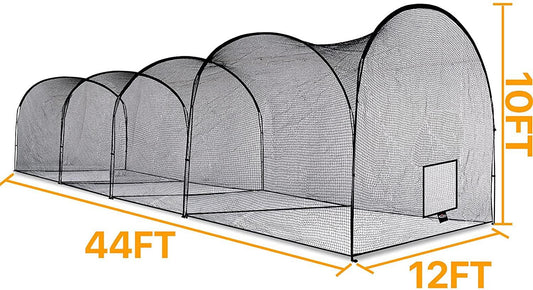Kapler Batting Cage Baseball Net 44X12X10ft - Kapler Sports