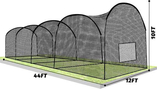 Kapler Baseball and Softball Batting Cage Net 44x12x10FTNet Only - Kapler Sports