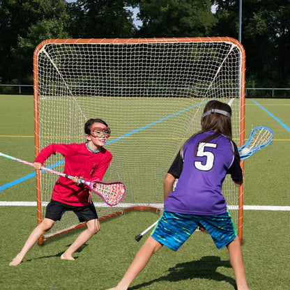 Kapler Regulation 6' x 6' Lacrosse Net with Steel Frame Portable Lacrosse Goal Collegiate Lacrosse Goals