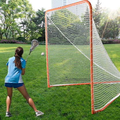 Kapler Lacrosse Goal Net - 6' x 6' Regulation Foldable Steel Frame for Backyard Training - Ideal for Kids & Adults Practice Accuracy