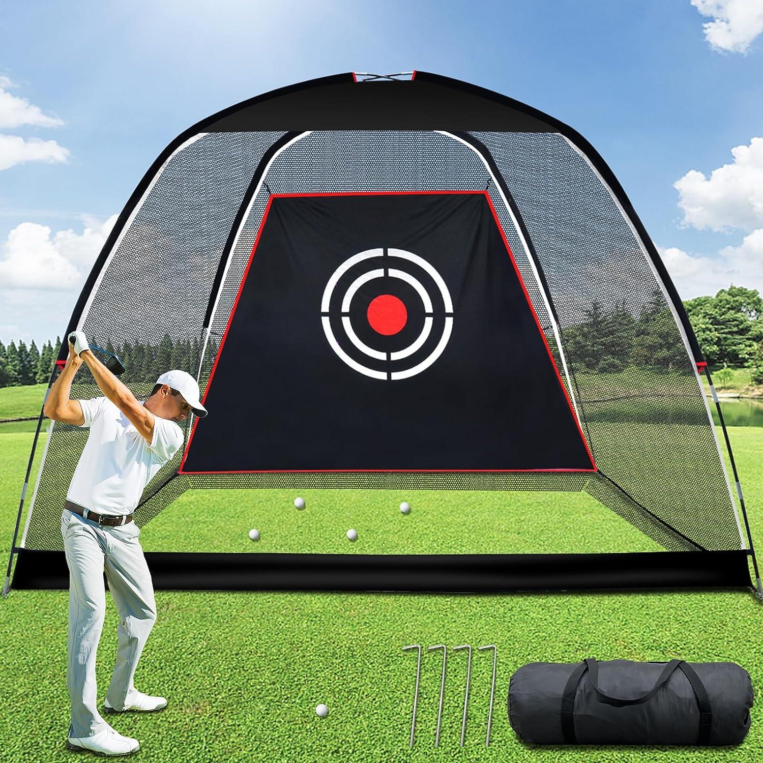 Kapler Portable Golf Driving Practice Net 10x7 FT with Carry Bag and Target - Kapler Sports