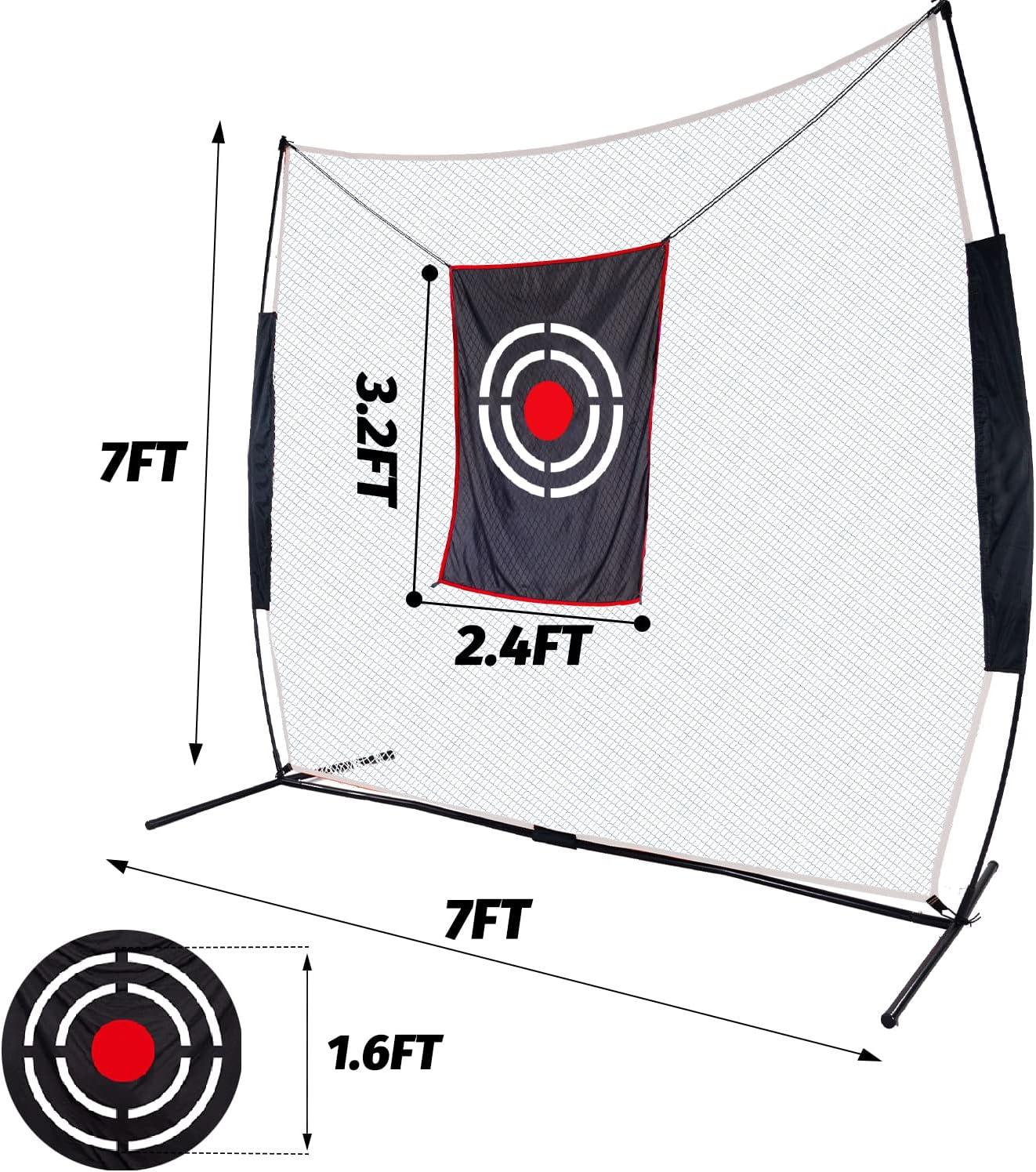 Kapler Portable Golf Driving Practice Net 7x7 FT with Carry Bag and Target - Kapler Sports