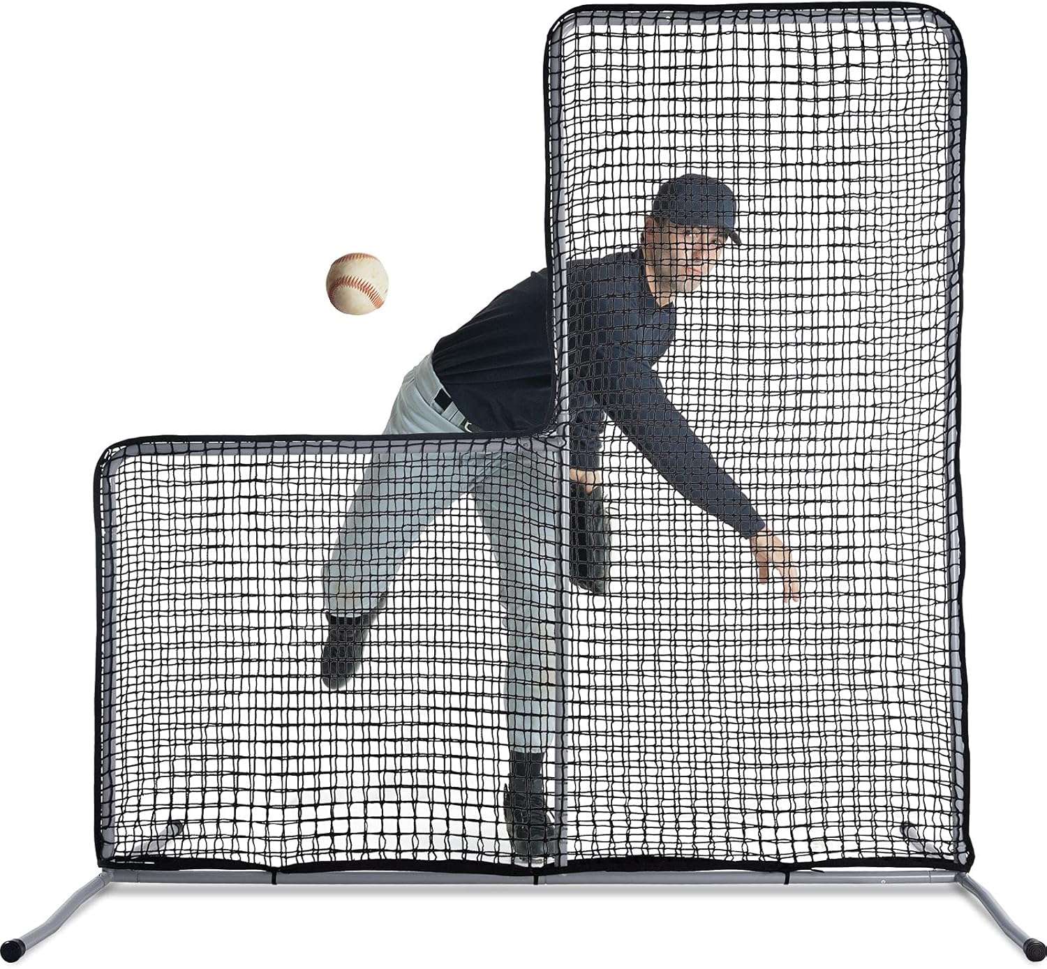 Kapler L Replacement Baseball Pitching Protective Screen 7X7FT (Black)
