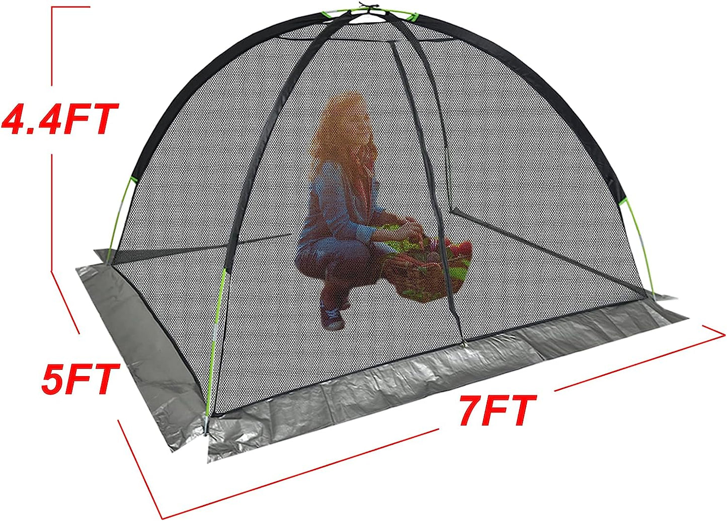 Kapler7x5 FT Pond Cover Net vegetable plot Cover Net with Storage Bag