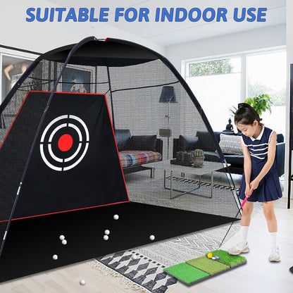 Kapler Golf Hitting Net 12X7ft with Carry Bag & Target
