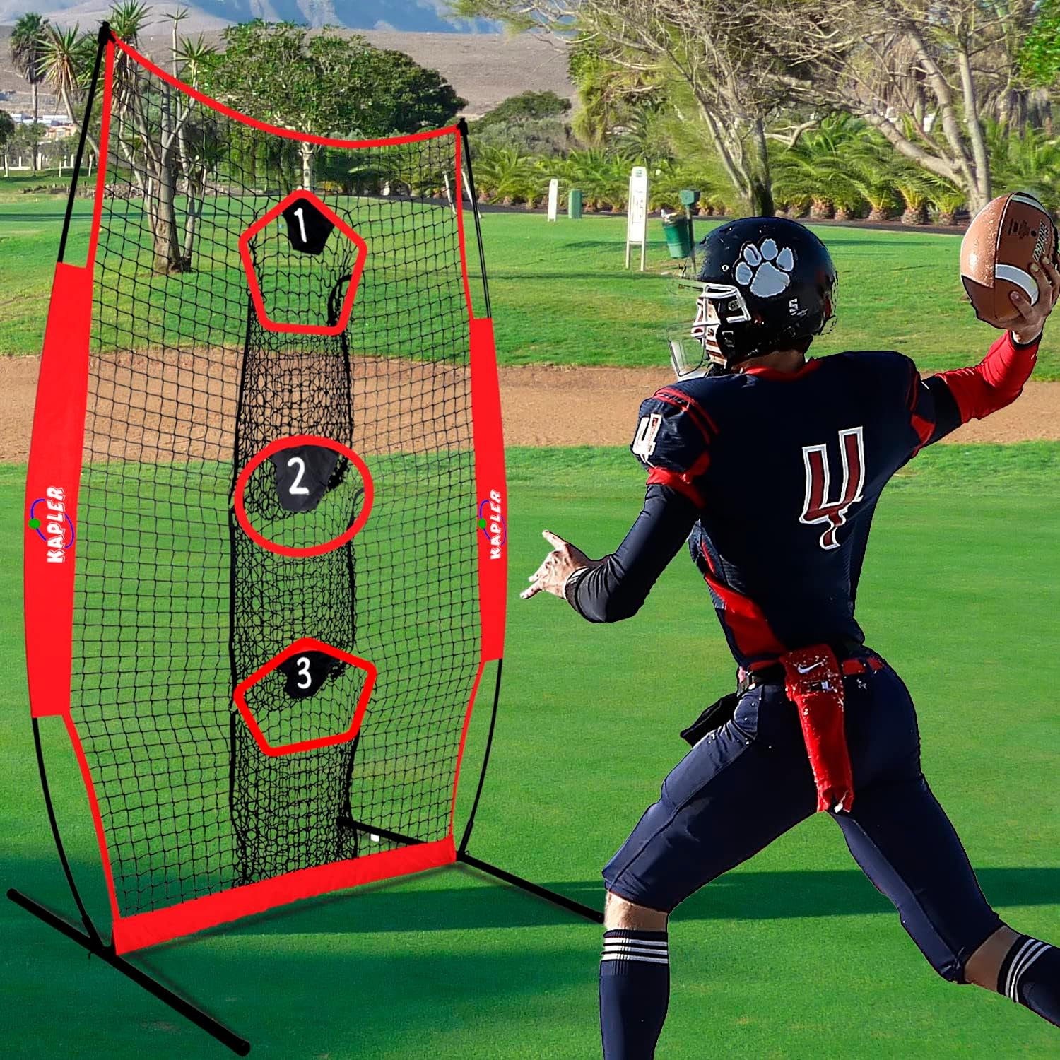 Kapler Football Throwing Net 7x5FT