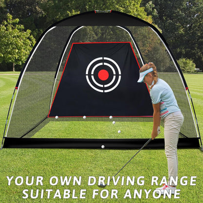 Kapler Portable Golf Driving Practice Net 10x7 FT with Carry Bag and Target