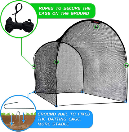 Kapler Baseball Batting Cage 13x10x10ft