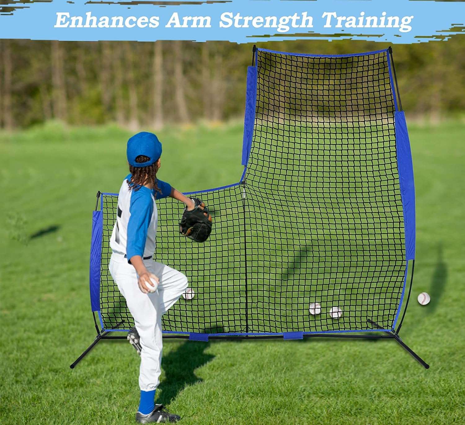 Kapler L-Shaped Softball relacement Pitching Screen 7X7ft